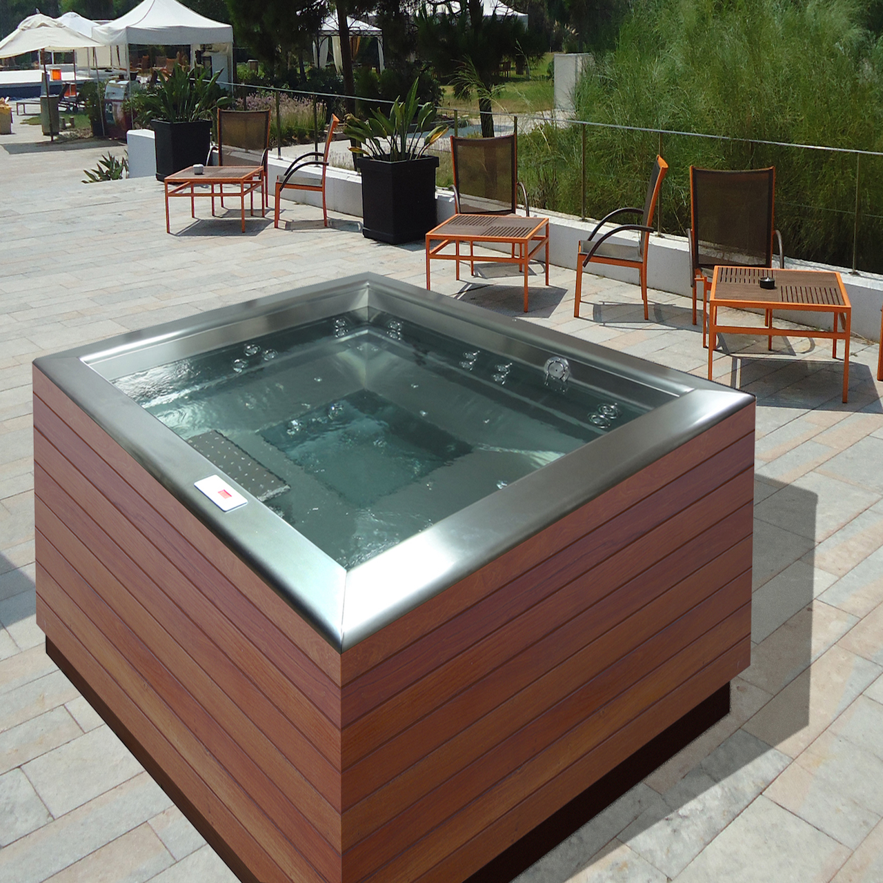 Stainless steel hot tub medium