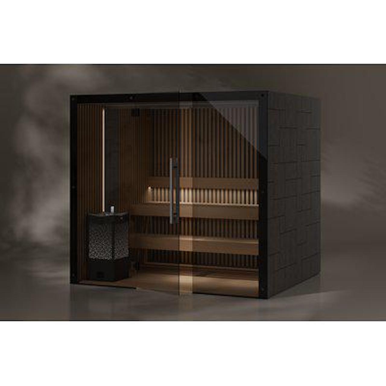 Tylo Reflection Glass Front Rib Sauna Large